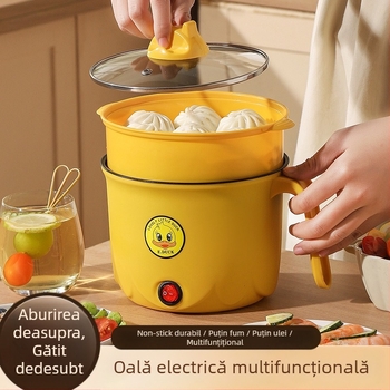 Oală electrică multifuncțională pentru uz casnic - oală compactă pentru 1 persoană, capacitate până la 2 L, interior antiaderent, control cu buton, curățare all-in-one, Killer Bear