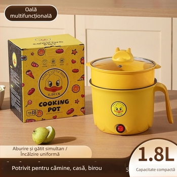 Oală electrică multifuncțională pentru uz casnic - oală compactă pentru 1 persoană, capacitate până la 2 L, interior antiaderent, control cu buton, curățare all-in-one, Killer Bear