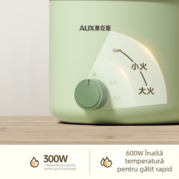 Oakes oală electrică de gătit, capacitate 2 L, pentru 2–3 persoane, curățare integrată, control mecanic, abur rapid, model HX-12B116A