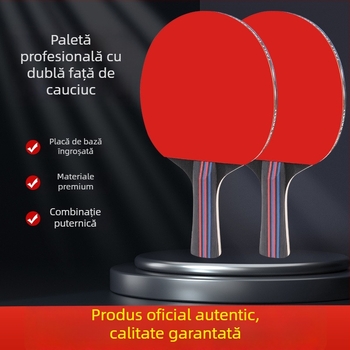 Set de rachete pentru tenis de masă pentru începători - gumă dublă pe ambele fețe, gumă Long-Glue, lamă PE, logo personalizabil