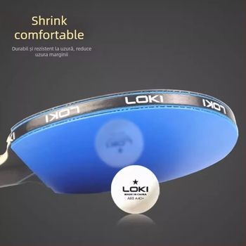 Rachetă tenis de masă, pachet 2 bucăți, Thor Loki, lamă din poplar, gumă anti-adezivă, pentru începători