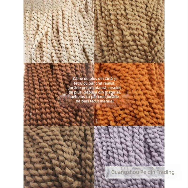 Păpușă BJD din material textil cu păr buclat, jucărie moale, lucrată manual din filc de lână (articol nenWWySj)