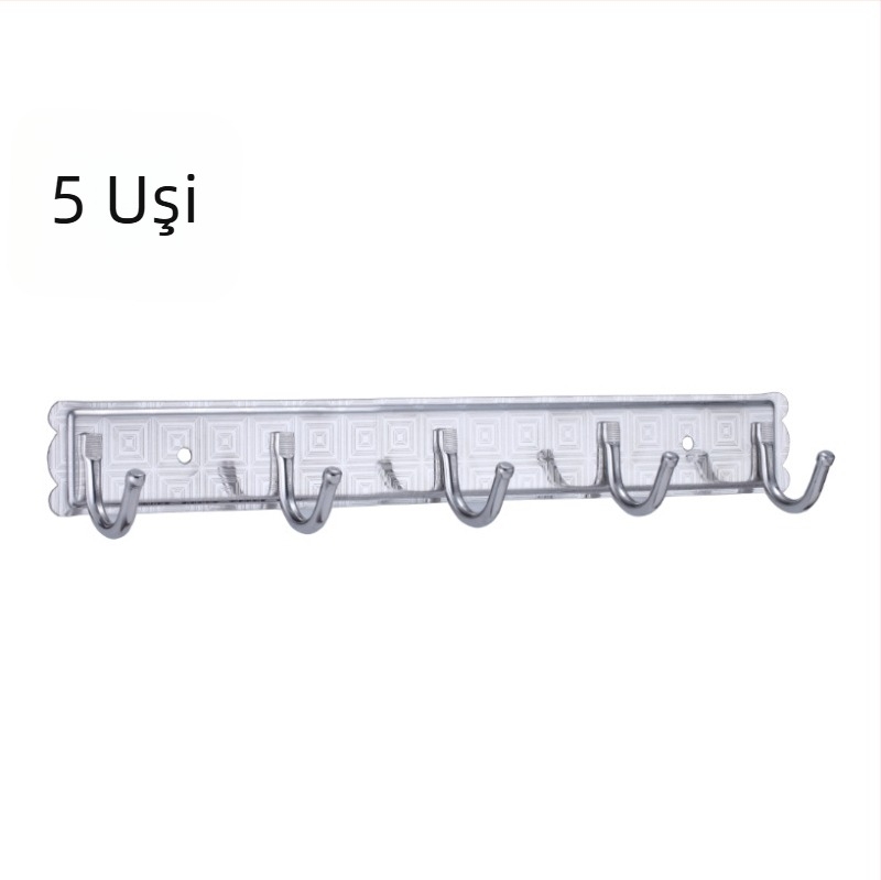 Cuier din oțel inoxidabil montat pe perete, cu trei rânduri, pentru bucătărie și baie, pentru prosoape și haine — încărcare 5–10 kg