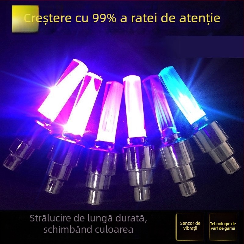 Lumină pentru valve de bicicletă și nozzle – Accesorii MTB pentru plimbări nocturne (Fără procesare și personalizare; Brand: Friendly; Fără import; Piața principală: Alte; Fără marcă privată autorizată)
