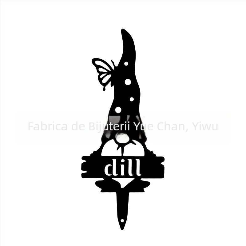 Statuie metalică de grădină pentru exterior – gnom primitor (Material: Metal; Stil: Simplitate modernă; Cadou: potrivit pentru cadouri; Brand: Yue Chan Jewelry)