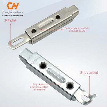 Nod de ușă Butterfly Bolt XK1008, material aliaj zinc/ oțel inoxidabil, tratament suprafață zinc alb, stil modern minimalist, marcă Fujian Chenghui