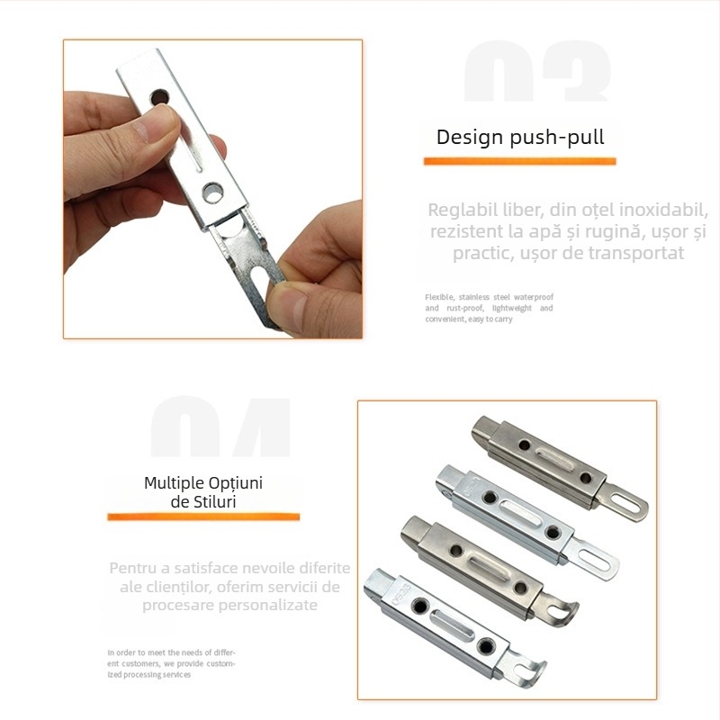 Nod de ușă Butterfly Bolt XK1008, material aliaj zinc/ oțel inoxidabil, tratament suprafață zinc alb, stil modern minimalist, marcă Fujian Chenghui