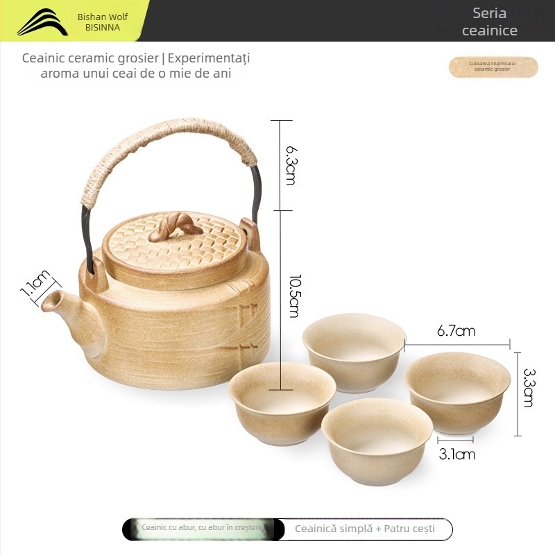 Set ceramic de infuzie ceai SK280 — portabil, izolație, depozitare, pentru 3–5 persoane