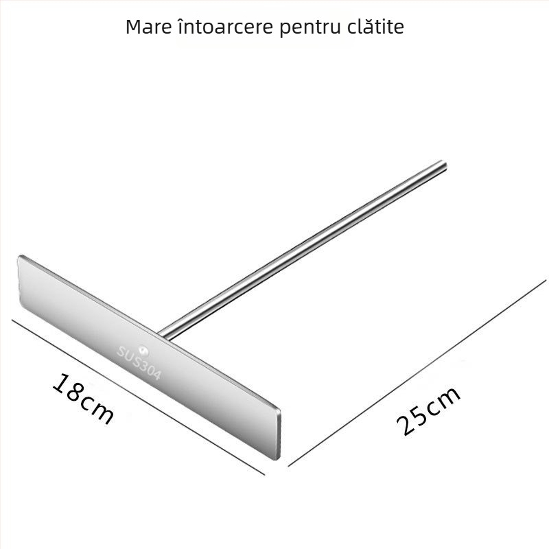 Set de unelte pentru clătite, finisaj argintiu — include spatulă pentru ouă și racletă pentru clătite (Material: Argint; Categorie: Spatulă de bucătărie)