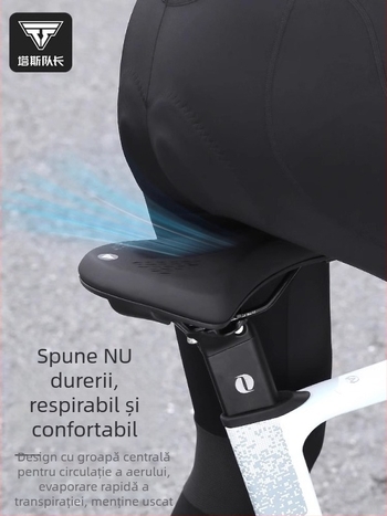 Șa de bicicletă Captain Tas – piele și spumă cu densitate înaltă, respirabilă, absorbție a șocurilor, unisex