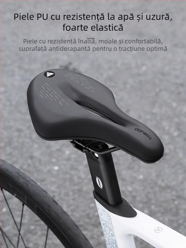 Șa de bicicletă Captain Tas – piele și spumă cu densitate înaltă, respirabilă, absorbție a șocurilor, unisex