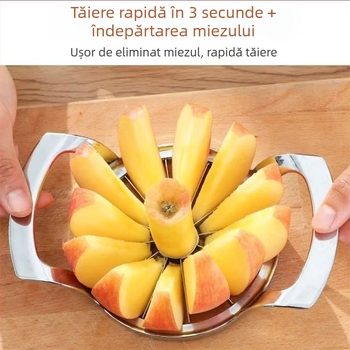 Caisheng Tăietor de mere din oțel inoxidabil, tăietor și scoatere de sâmburi pentru fructe, stil minimalist modern, origine Yiwu