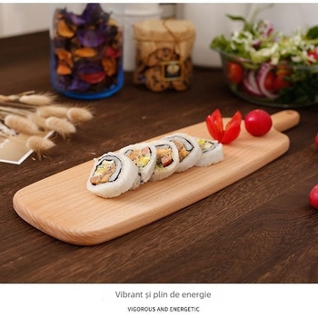 Placă de tăiat din bambus și farfurie pentru sushi — antibacterian, antifungic, stil chinezesc