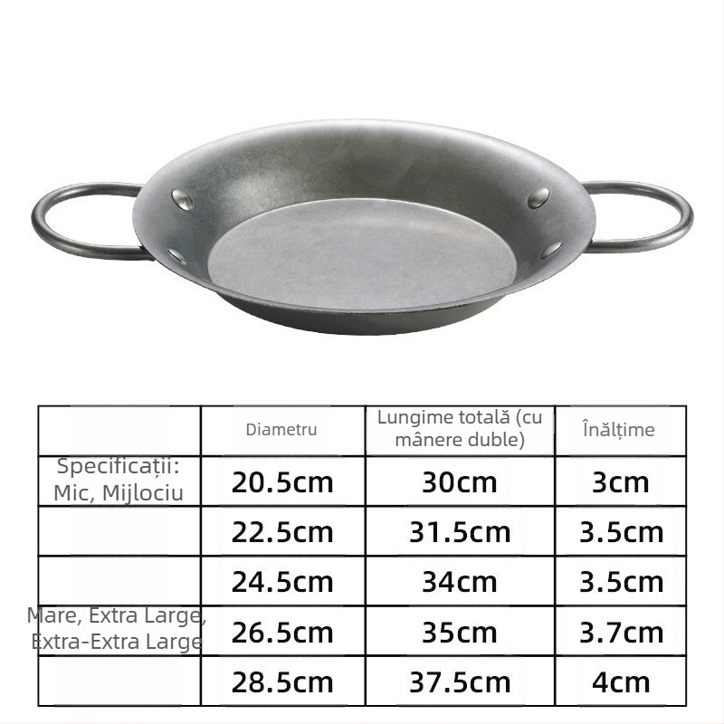 Tigaie Chef meis, oțel inoxidabil 304, fund de trei straturi, antiaderent, compatibil cu inducția, adâncime 4,5 cm