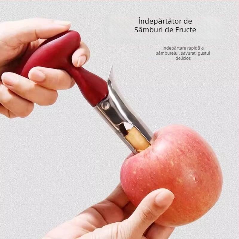 Oțel inoxidabil: unealtă pentru scoaterea miezului fructelor — pentru mere, pere și Snow Pear; design modern minimalist
