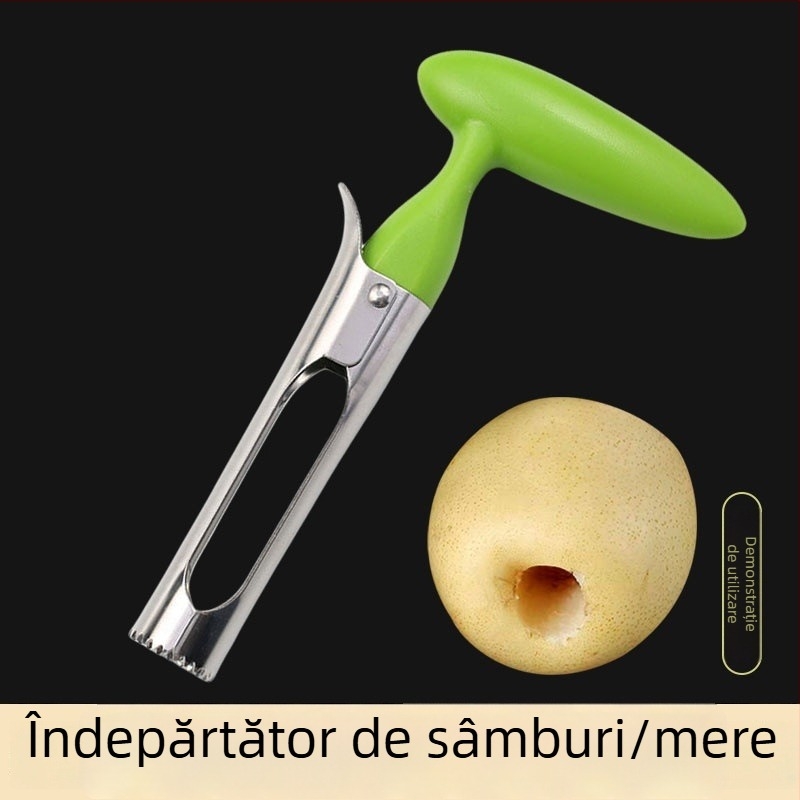 Oțel inoxidabil: unealtă pentru scoaterea miezului fructelor — pentru mere, pere și Snow Pear; design modern minimalist