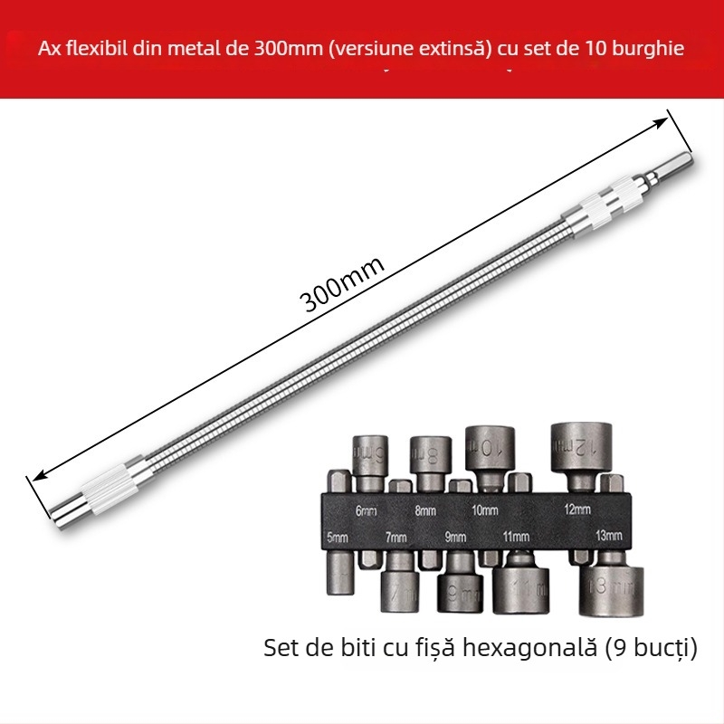 Lichang ax flexibil universal cu articulație rotativă, pentru șurubelniță electrică și bormașină, din aliaj