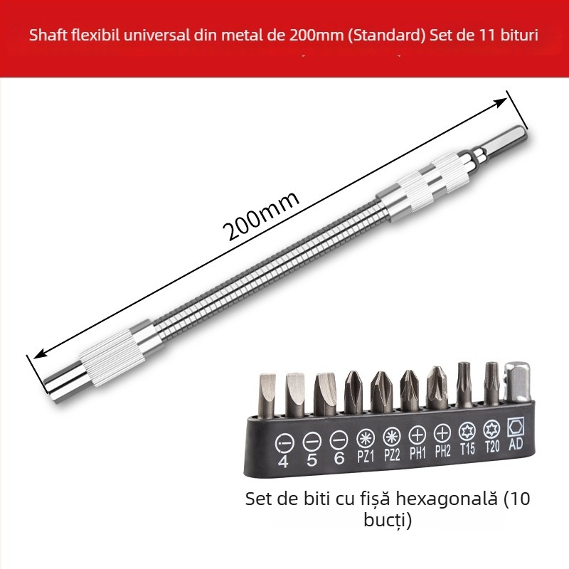 Lichang ax flexibil universal cu articulație rotativă, pentru șurubelniță electrică și bormașină, din aliaj