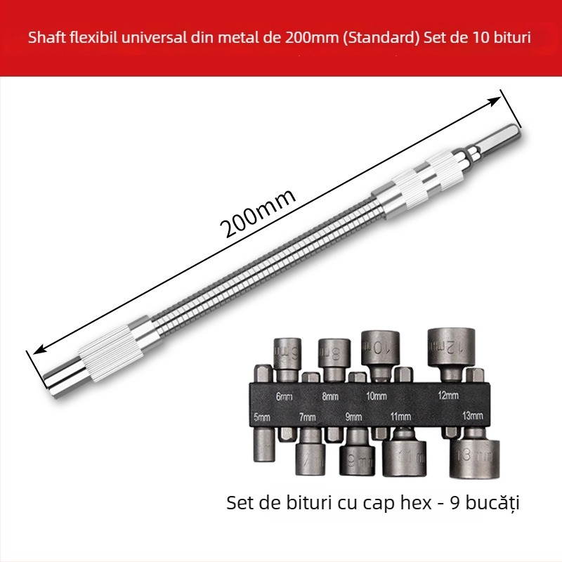 Lichang ax flexibil universal cu articulație rotativă, pentru șurubelniță electrică și bormașină, din aliaj