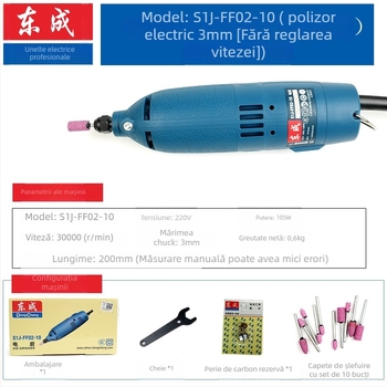 Dongcheng mașină electrică de gravură și șlefuire cu mâner – puternică, pentru gravură și șlefuire, finisare a găurilor interne (Sursă de alimentare: priză; Tensiune: 5)