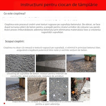 Hengyao Tools Capă dalta pentru ciocan electric, cu mâner hexagonal pătrat, aliaj integrat pentru beton