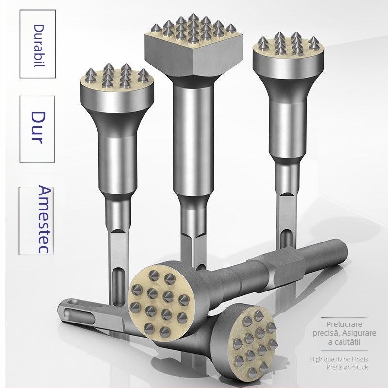 Hengyao Tools Capă dalta pentru ciocan electric, cu mâner hexagonal pătrat, aliaj integrat pentru beton