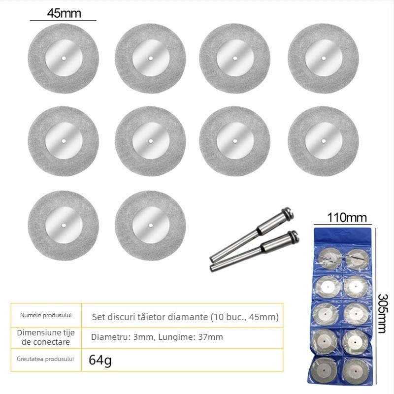 Discuri diamantate electroplate, mici, pentru jad și materiale similare, viteză maximă 20000