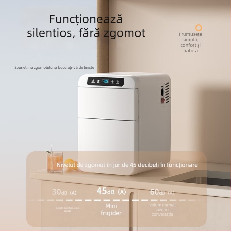 KOQOMA frigider auto cu compresor, 12V/24V universal, capacitate 20L+, 48-75W, răcește până la 0°C