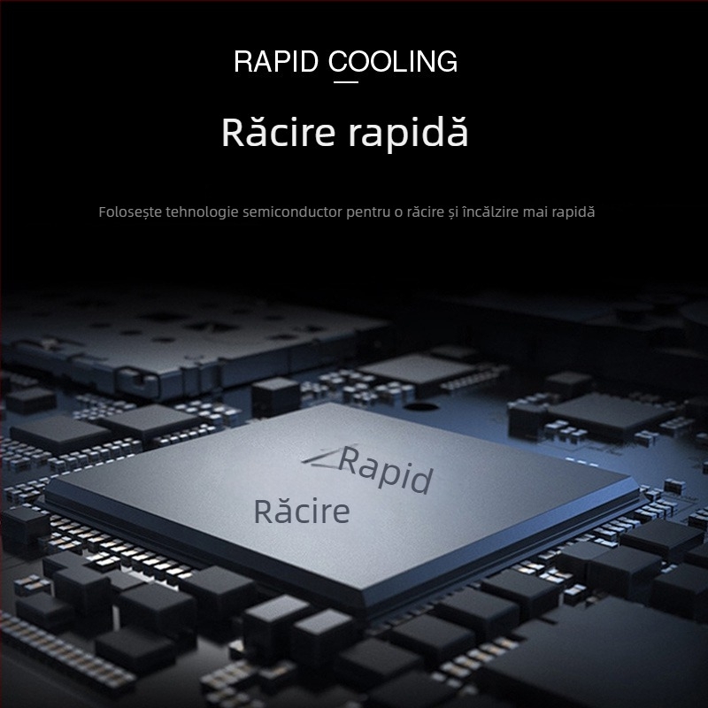 Răcitor semiconductor pentru mașină, portabil, 5L, 12V, 15W, 2–18°C, ABS plastic