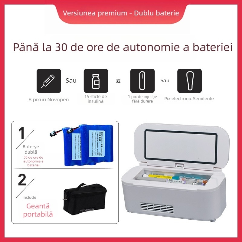 Răcitor semiconductor pentru mașină, portabil, 5L, 12V, 15W, 2–18°C, ABS plastic