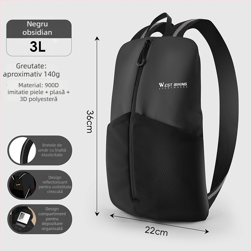 Rucsac bicicletă West Rider – capacitate 3L, material 900D cu plasă și plasă 3D din poliester, model Yp0707416
