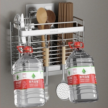 Suport pentru tacâmuri din oțel inoxidabil 304, montat pe perete, organizator de bucătărie, design simplu și modern