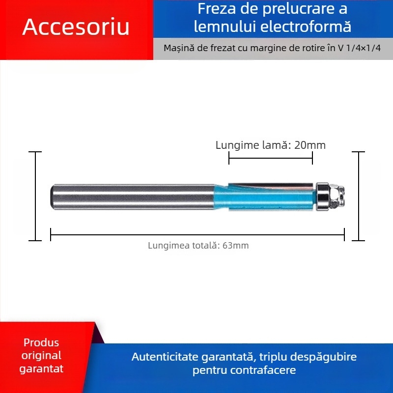 Freză pentru lemn Dongcheng — lamă din aliaj, dublu tăiș, lamă dreaptă, lamă pentru canelare, cap de frezat pentru gravură