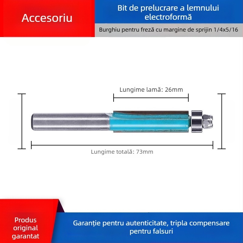 Freză pentru lemn Dongcheng — lamă din aliaj, dublu tăiș, lamă dreaptă, lamă pentru canelare, cap de frezat pentru gravură