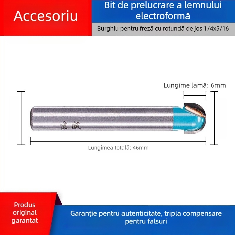 Freză pentru lemn Dongcheng — lamă din aliaj, dublu tăiș, lamă dreaptă, lamă pentru canelare, cap de frezat pentru gravură