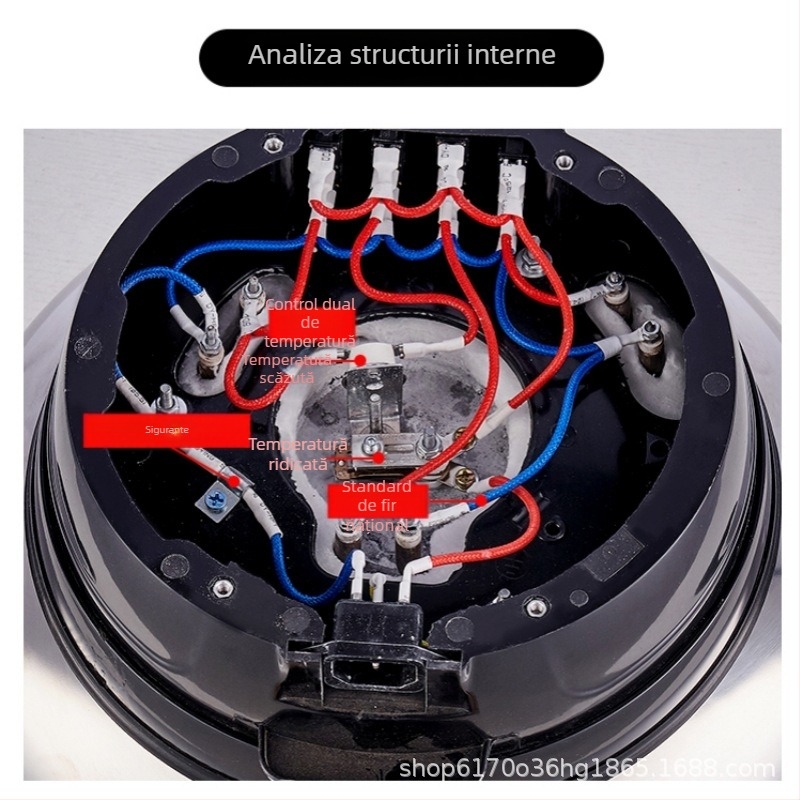 Malata oală electrică încorporată, 1500W+, oțel inoxidabil, 6L+, funcție anti-uscare
