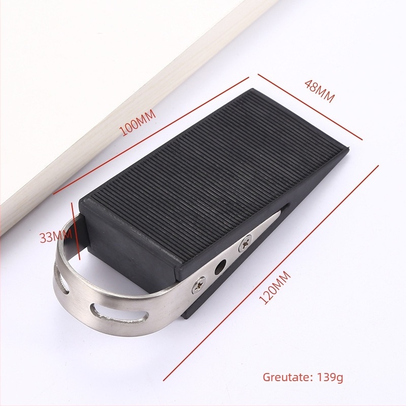 MS988 Suport pentru ușă montat pe podea, din oțel inoxidabil 304, design anti-vânt și dop din cauciuc antiderapant