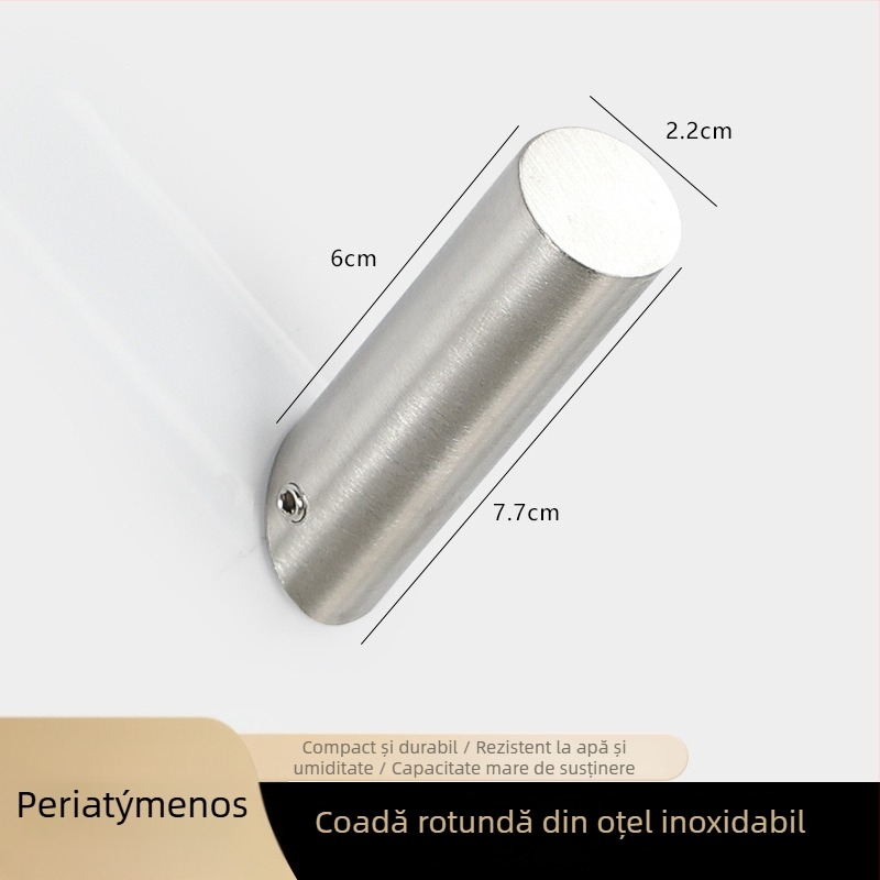 Cuier din oțel inoxidabil 304 pentru bucătărie și baie, cuier simplu, stil modern minimalist, montaj pe perete, încărcare 15 kg