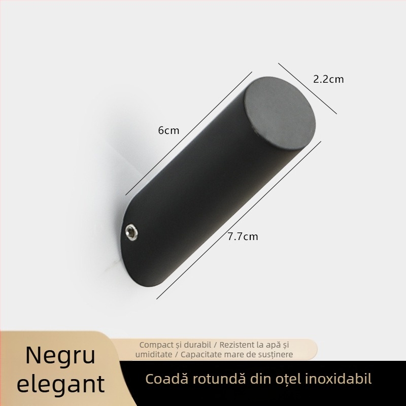 Cuier din oțel inoxidabil 304 pentru bucătărie și baie, cuier simplu, stil modern minimalist, montaj pe perete, încărcare 15 kg