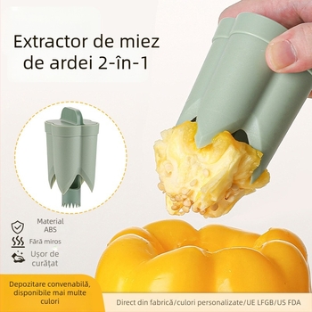 Unealtă pentru scoaterea semințelor din ardei – ABS, Jumei Kitchenware, imprimare logo posibilă, lansare 2022