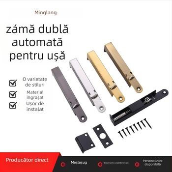 Zăvor automat antifoc pentru uși de trecere, tip B, oțel inoxidabil, finisaj electroplacat