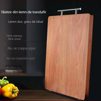 Placă de tăiere din lemn masiv rosewood, dublă față, antibacteriană și rezistentă la mucegai