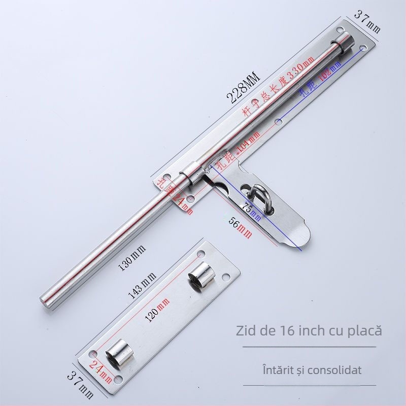 Broască din oțel inoxidabil tip F pentru ușă montată pe suprafață, finisaj True Color, Ming Baocheng, stil modern minimalist