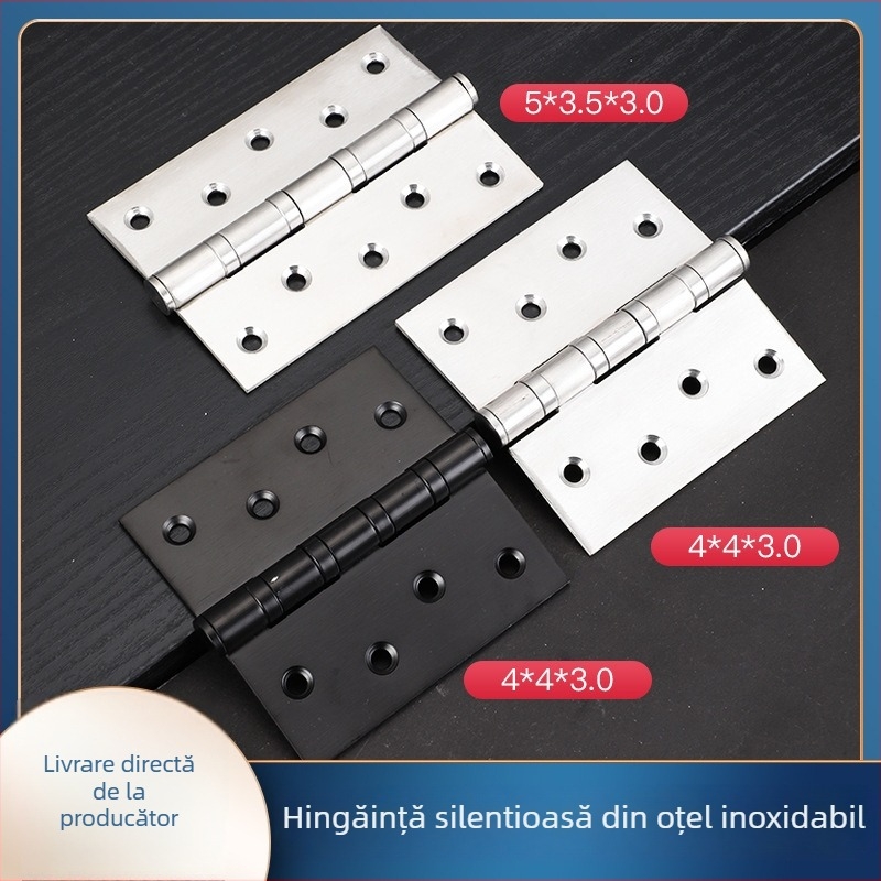 Balama din oțel inoxidabil, finisaj periat, material 201, model balama swing, stil modern minimalist