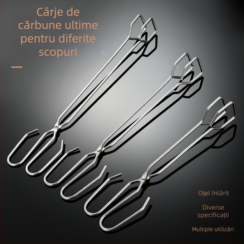 Clește carbon pentru grătar — clește alimentar multifuncțional, brand Jinyou, Material: sârmă din fier galvanizat rezistentă la coroziune, Lansare: Iarna 2025