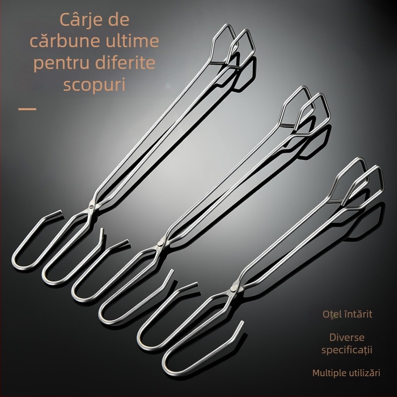 Clește carbon pentru grătar — clește alimentar multifuncțional, brand Jinyou, Material: sârmă din fier galvanizat rezistentă la coroziune, Lansare: Iarna 2025