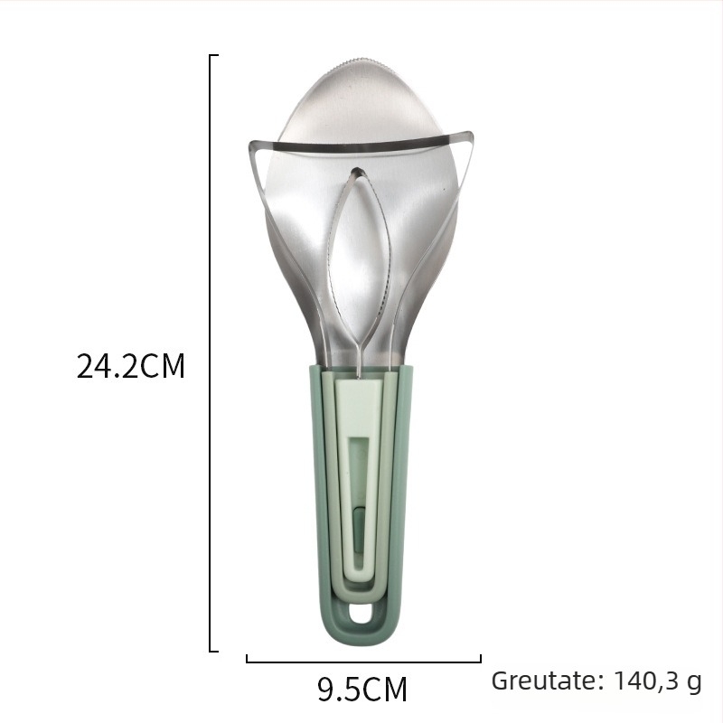 KITMAK Divizor de fructe pentru mango – Lingură de mango și Decupător de sâmburi, materiale PP și oțel inoxidabil, Stil modern minimalist