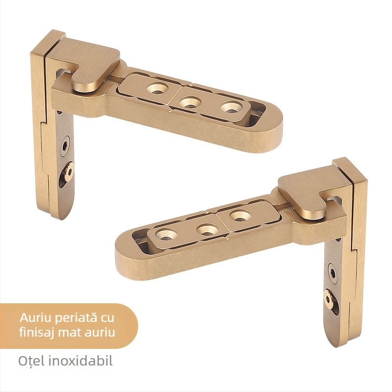 Balama pentru ușă din oțel inoxidabil, reglaj 3D, invizibilă, model Heaven and Earth, balama ascunsă pentru partea superioară și inferioară