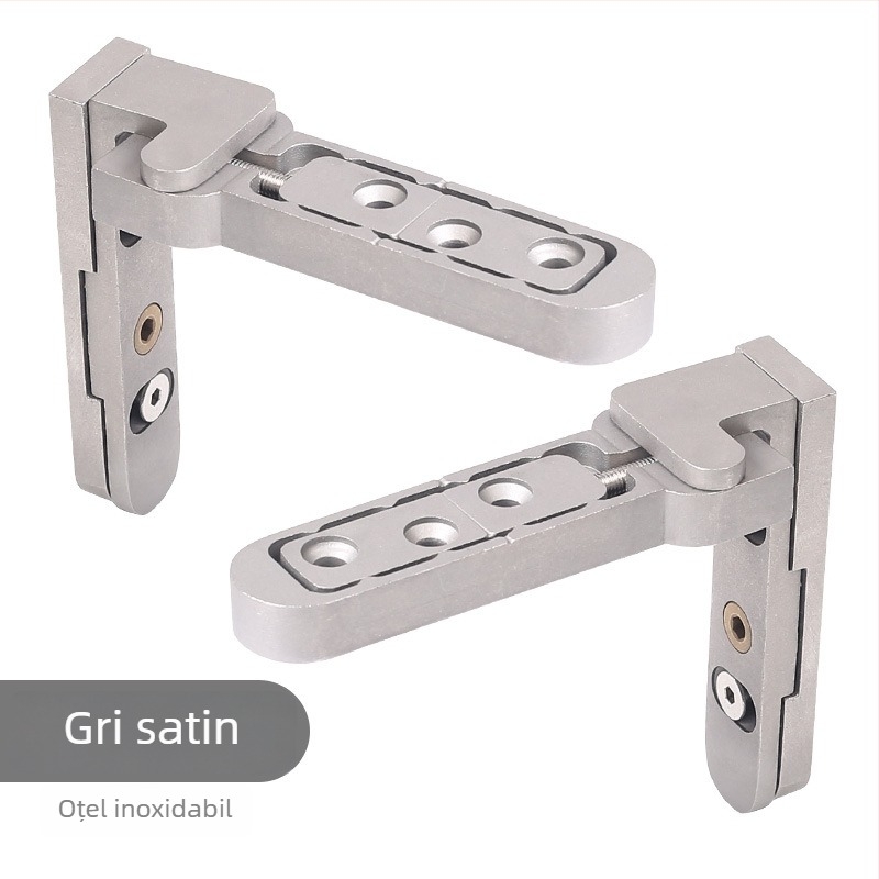 Balama pentru ușă din oțel inoxidabil, reglaj 3D, invizibilă, model Heaven and Earth, balama ascunsă pentru partea superioară și inferioară