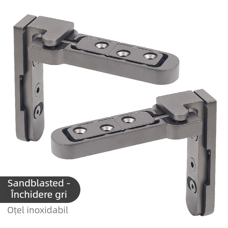 Balama pentru ușă din oțel inoxidabil, reglaj 3D, invizibilă, model Heaven and Earth, balama ascunsă pentru partea superioară și inferioară